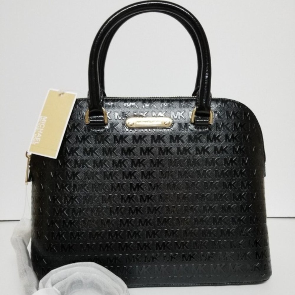 Michael Kors Cindy LG Dome Satchel in black